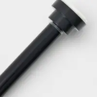 Карниз для ванной комнаты "Блеск" 116-220 см нержавеющая сталь, цвет черный