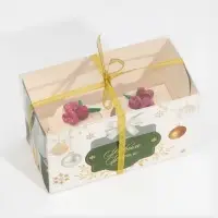 Коробка для капкейка «Бело-золотой», 16 х 8 х 10 см