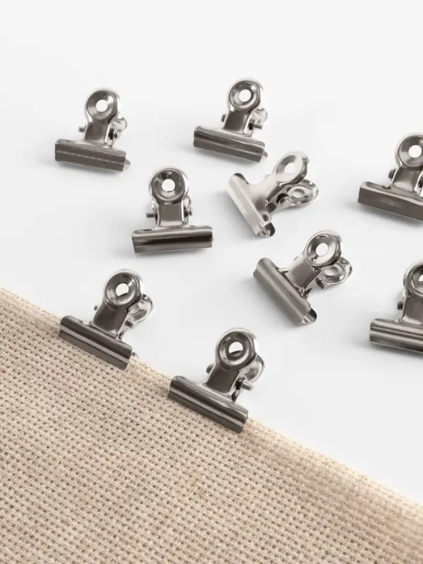 Зажимы для кроя, 2.1 см, 10 шт., цвет серебряный