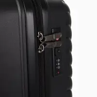 Чемодан на колёсах, 20", кодовый замок, 36&times;20&times;54 см, чёрный