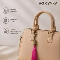 Брелок - обвес на сумку &laquo;Будда&raquo;, 17 см, фуксия, золотистый