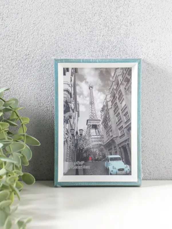 Фоторамка пластик 10х15 см "Данте" голубая лагуна 16х10,8х2,5 см