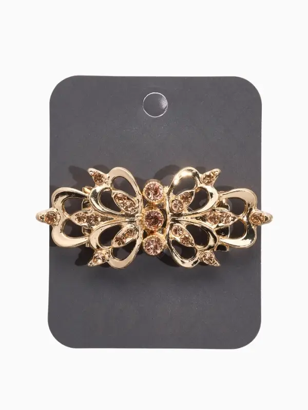 Зажим для кардигана Зажим для кардигана "Ажур", цветы, цвет золотой в золоте