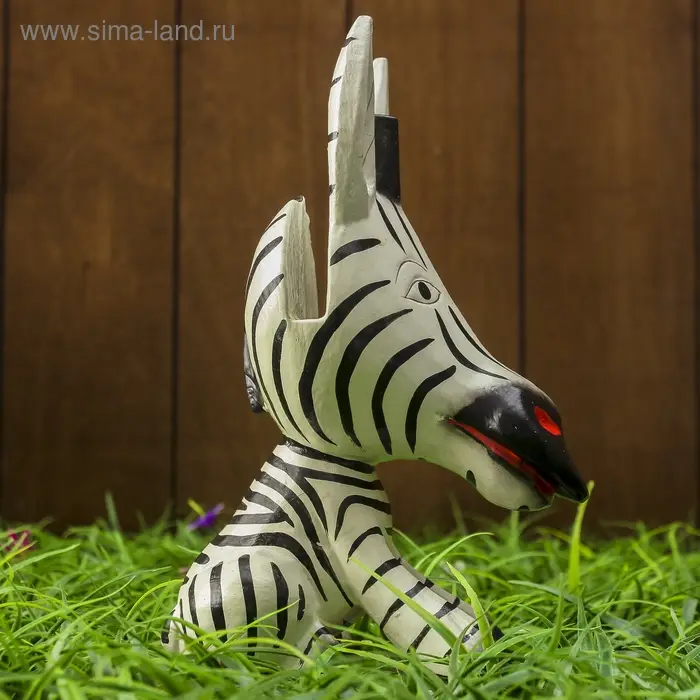 Сувенир дерево "Маленькая зебра" подставка под очки 20х14х7 см