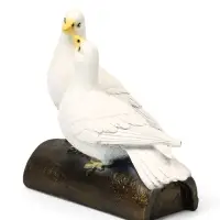 Садовая фигура из полистоуна &laquo;Голуби Пара на трубе&raquo;, 25&times;14&times;22 см