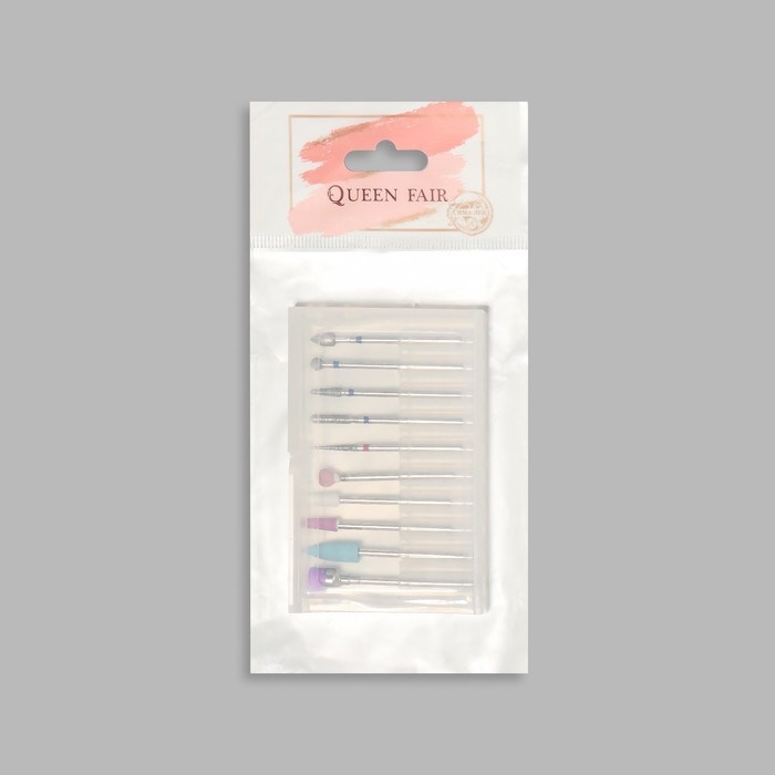 Фрезы для маникюра в пластиковом органайзере, 10 шт Фрезы для маникюра в пластиковом органайзере, 10 шт