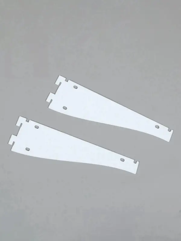 Кронштейн-полкодержатель для стеллажа, 32.5&times;8.5 см, для полки с перфорацией, белый