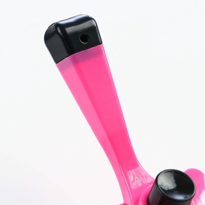 Пуходерка пластиковая Пуходерка пластиковая "Косточка" с самоочисткой, 8,5 х 12,5 см, розовая