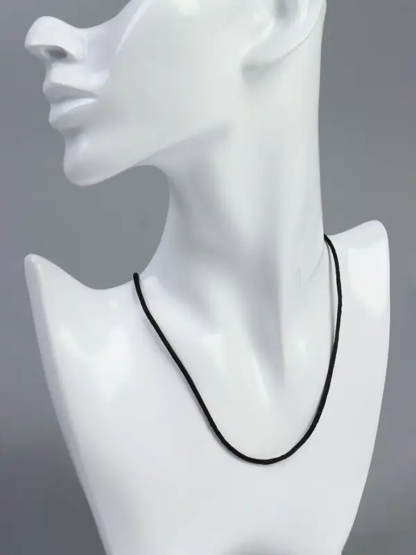 Шнурок нейлоновый d=1.5 мм, 43 см + удлинитель, чёрный Шнурок нейлоновый d=1.5 мм, 43 см + удлинитель, чёрный