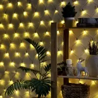 Гирлянда &laquo;Сеть&raquo; 1.6&times;1.6 м, IP20, тёмная нить, 144 LED, свечение тёплое белое, 8 режимов, 220 В