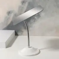 Зеркало настольное, на гибкой ножке, 23&times;13 см, (16.5&times;13.5 см), белое
