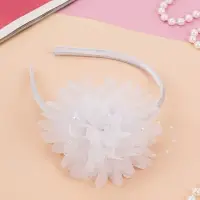Ободок для волос &laquo;Малышка&raquo;, пышный цветок, 0.9 см, белый