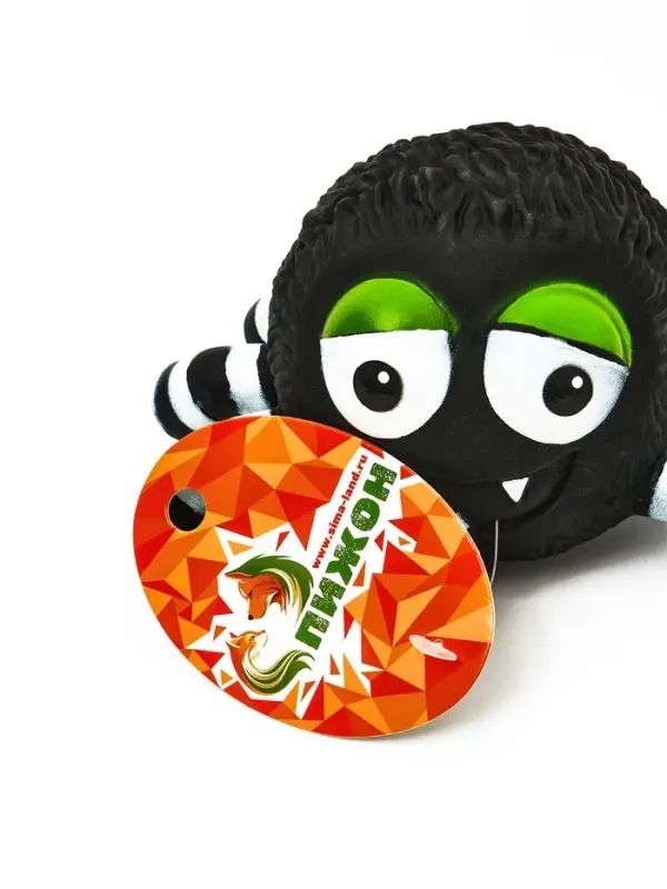 Игрушка пищащая "Паук" для собак, 15 см, черная