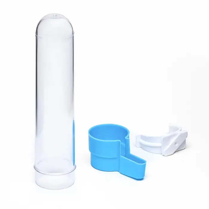 Поилка для птиц 3,3 х 17 см, 120 мл, синяя Поилка для птиц 3,3 х 17 см, 120 мл, синяя