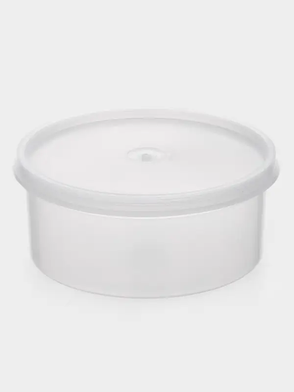 Контейнер пищевой, 450 мл, с герметичной крышкой, d=12,5 см, h=5,5 см, пластик Контейнер пищевой, 450 мл, с герметичной крышкой, d=12,5 см, h=5,5 см, пластик