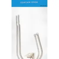 Крючок для штор ТУНДРА KS011, однорожковый, цвет хром, 2 шт Крючок для штор ТУНДРА KS011, однорожковый, цвет хром, 2 шт