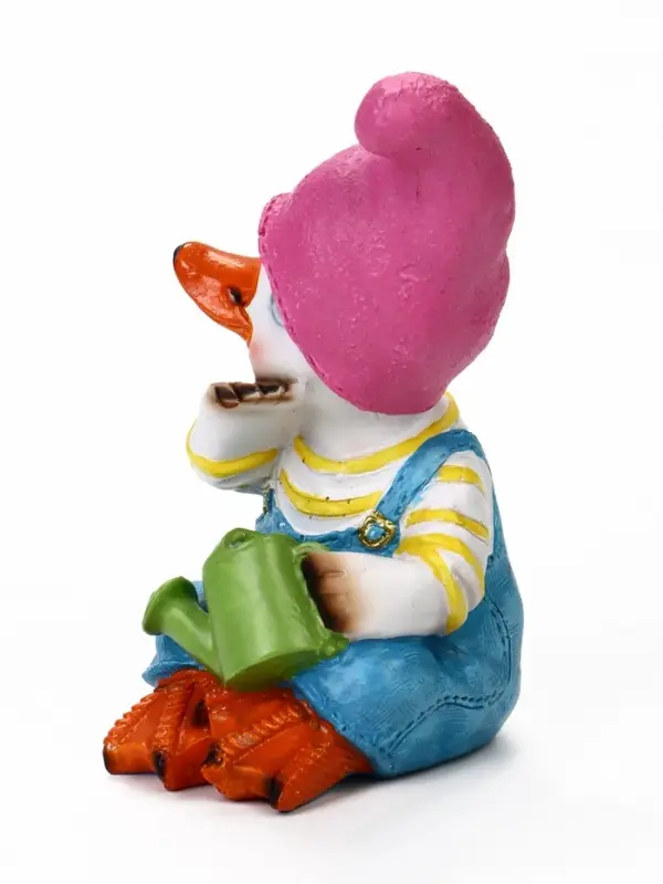 Садовая фигура из полистоуна &laquo;Утёнок с лейкой&raquo;, 10&times;5.5&times;16 см