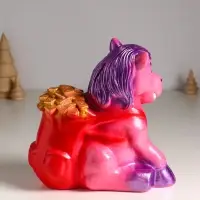 Копилка "Конь с деньгами" 21 см, розовый
