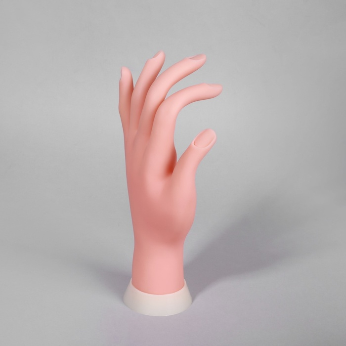 Рука тренировочная для маникюра, с гнущимися пальцами, в картонной коробке, цвет бежевый Рука тренировочная для маникюра, с гнущимися пальцами, в картонной коробке, цвет бежевый