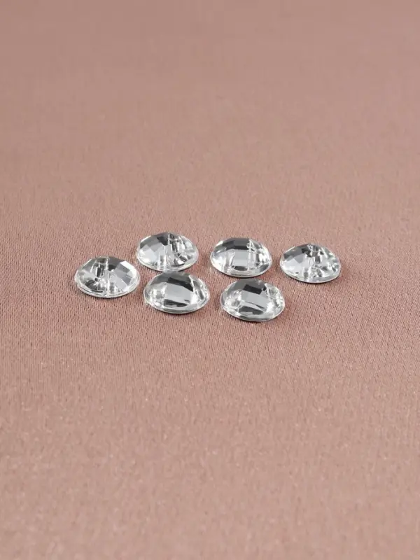 Стразы пришивные «Шатон», круглые, из органического стекла, d=8 мм, 50 шт., белые