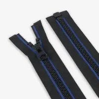 Молния &laquo;Трактор&raquo;, №8, разъёмная, замок автомат, 80 см, чёрная, синяя