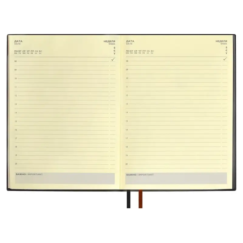 Ежедневник Avila, недатированный, черный Ежедневник Avila, недатированный, черный