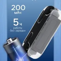 Наушники беспроводные KM12, TWS, вкладыши, Bluetooth 5.0, 30/200 мАч, чёрные в прозрачном кейсе