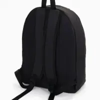 Рюкзак школьный на молнии, с карманом, размер 30&times;14&times;41 см, чёрный