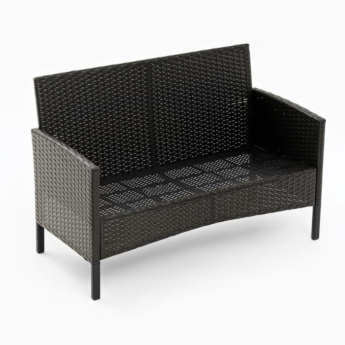 Набор садовой мебели Набор садовой мебели "Ангкор": диван, 2 кресла и стол, плетение: искусственный ротанг, мокко