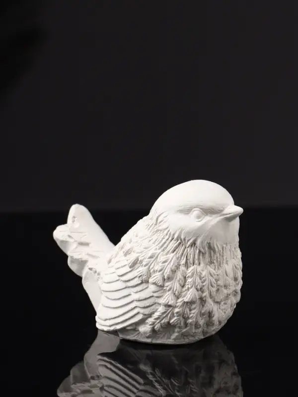 Фигура Фигура "Птичка №2" 9х6х5 см, натуральный, гипс