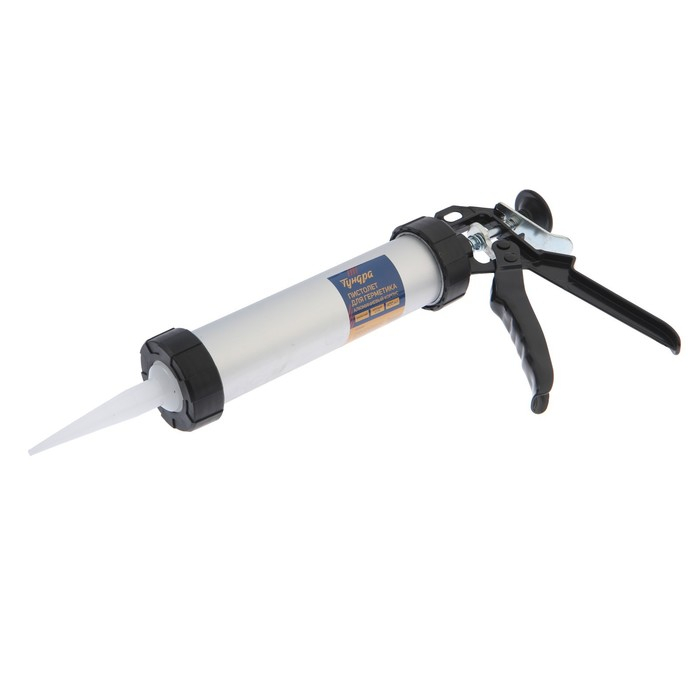 Пистолет для герметика ТУНДРА, закрытый, круглый шток, 400 мл Пистолет для герметика ТУНДРА, закрытый, круглый шток, 400 мл