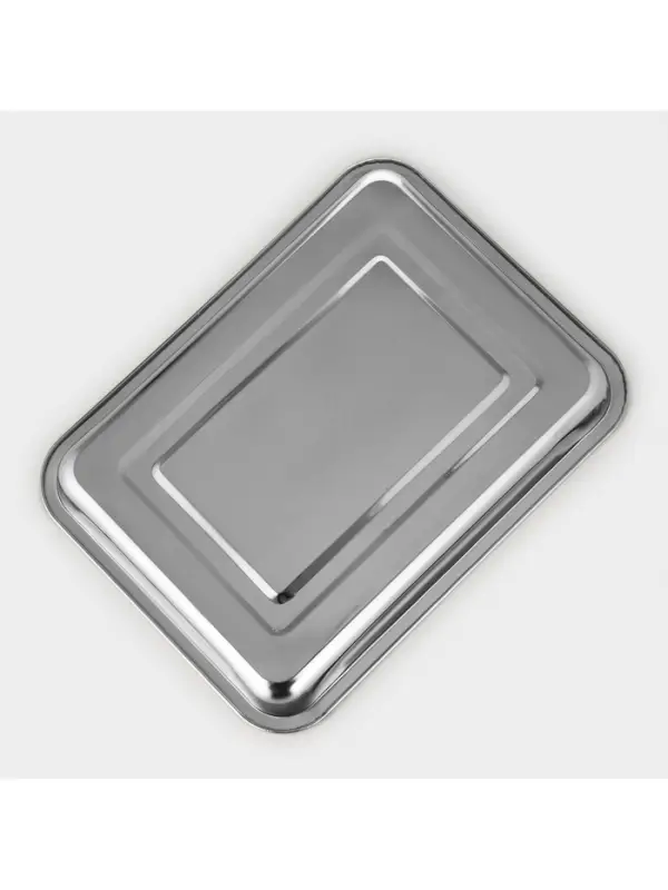 Противень, 36&times;27&times;4 см, нержавеющая сталь, хромированный