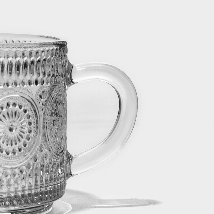 Кружка стеклянная «Ларго», 400 мл, 10,5×7 см