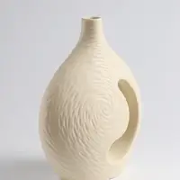 Ваза «Невада», 23×16.5 см, керамика, бежевая