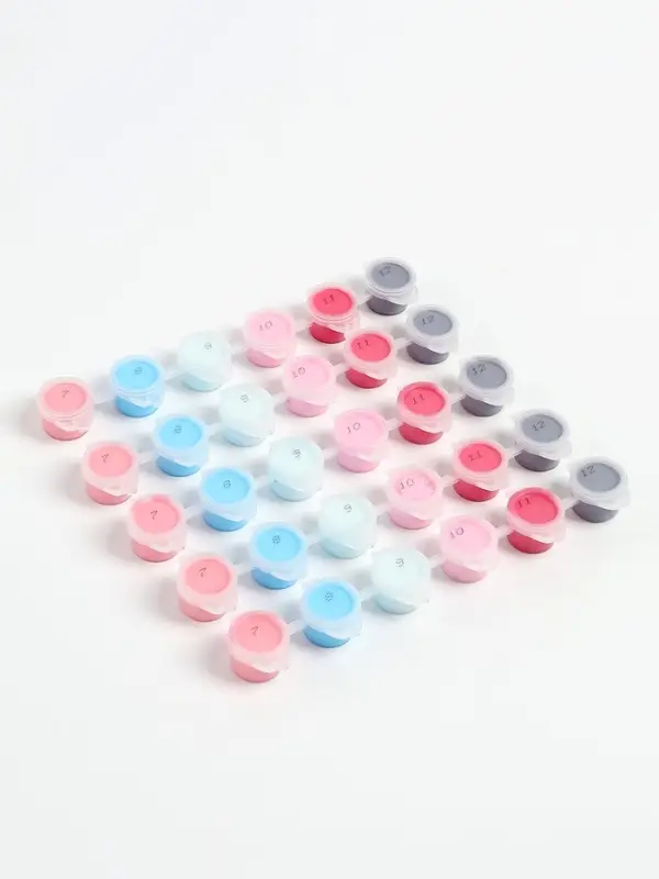 Набор акриловых красок, цвет розово-голубой, 3 мл Набор акриловых красок, цвет розово-голубой, 3 мл