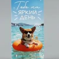 Конверт для денег &laquo;На яркий день&raquo;, корги, 16.5&times;8 см