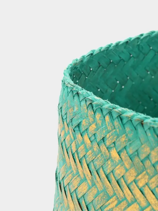 Корзинка плетёная &laquo;Голден&raquo;, 16&times;16&times;23 см, голубая