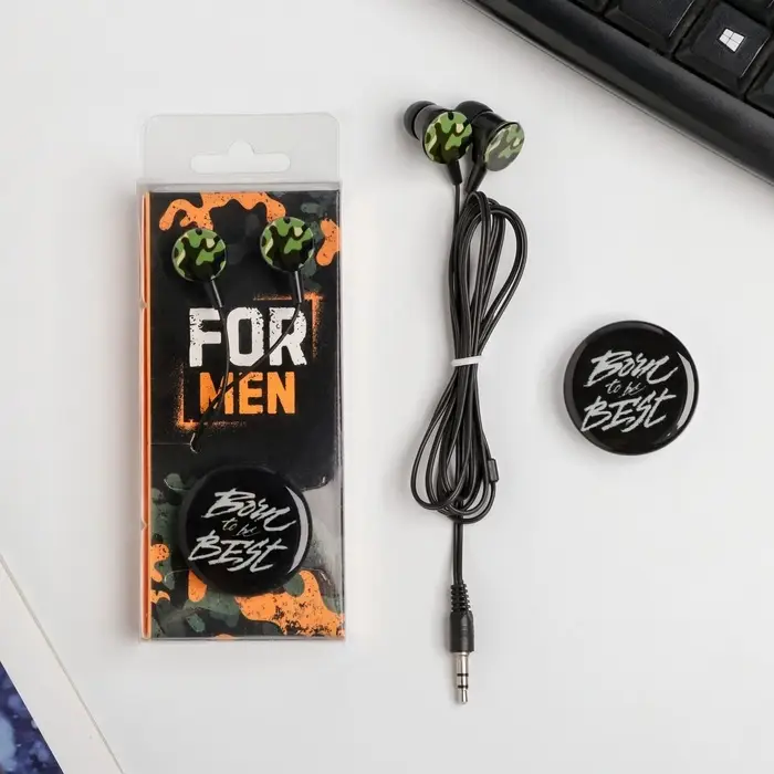 Подарочный набор: наушники вакуумные и попсокет «For men», 13,5 х 6 см модель VBT 1,19 Подарочный набор: наушники вакуумные и попсокет «For men», 13,5 х 6 см модель VBT 1,19