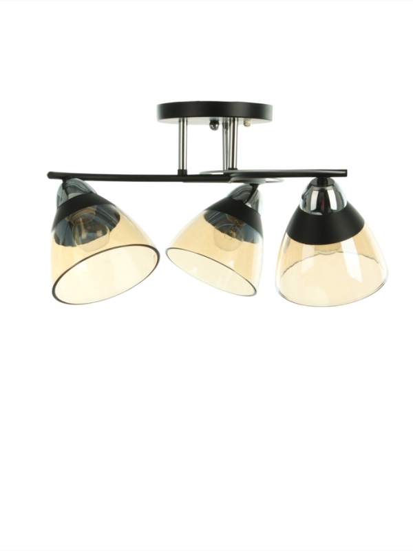 Люстра Люстра "Ирида" 3хЕ27 40Вт черно-хромовый 44х44х24 см