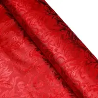 Ткань для рукоделия &laquo;Парча&raquo;, серебро на красном, лоскут 50&times;50 см