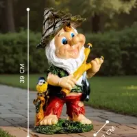 Садовая фигура из гипса &laquo;Гном-хулиган&raquo;, 39&times;17&times;23 см