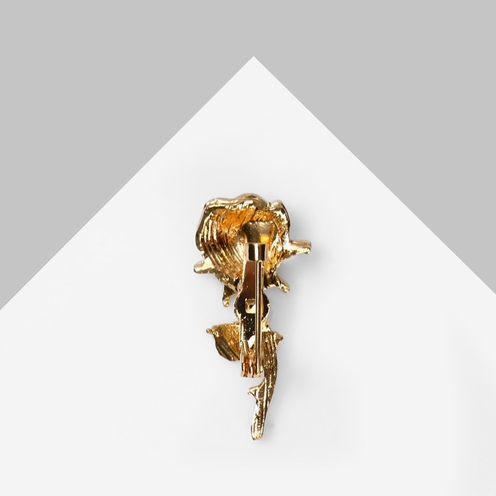 Брошь «Роза» с листьями, цвет МИКС в золоте (неделимая фасовка 12 шт., цена за шт.) Брошь «Роза» с листьями, цвет МИКС в золоте (неделимая фасовка 12 шт., цена за шт.)