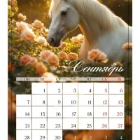 Календарь 2026 на ригеле «Тройка лошадей»