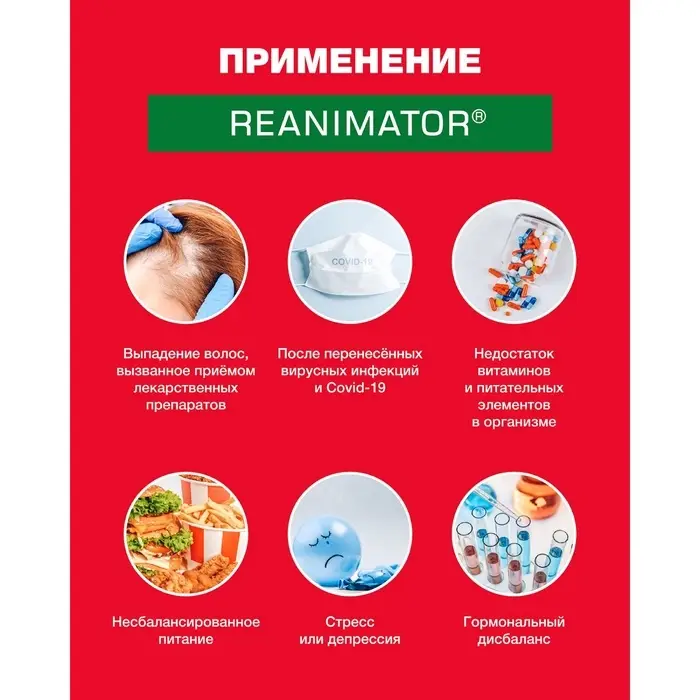 Шампунь Реаниматор Лошадиная сила для роста волос и глубокого восстановления, 250 мл