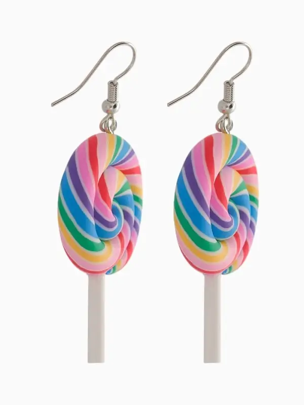 Серьги ассорти &laquo;Сладости&raquo;, леденцы на палочке, цветные