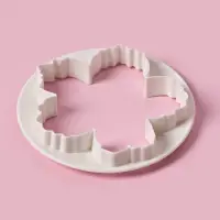 Формы для вырезания теста и мастики Доляна &laquo;Пионы&raquo;, набор 4 шт.: d=8.5/10 /11.5/14.5 см, пластик, белые