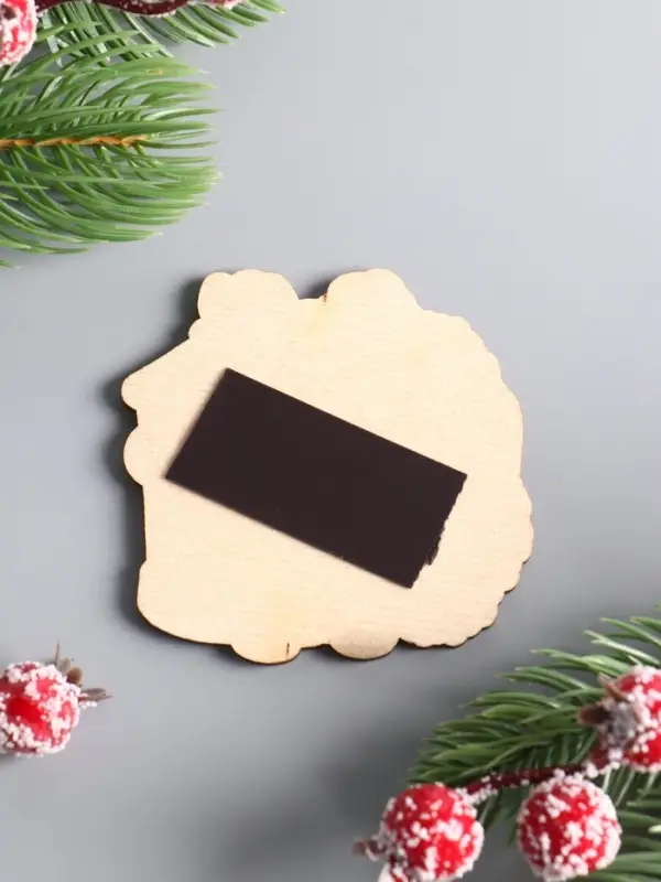 Магнит новогодний 2026 «Желаю здоровья», размер магнита 6.5×6.5 см