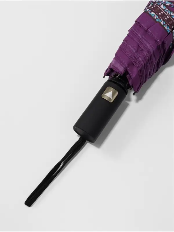 Зонт полуавтоматический &laquo;Орнамент&raquo;, эпонж, 3 сложения, 8 спиц, R=48/55 см, d=96 см, МИКС