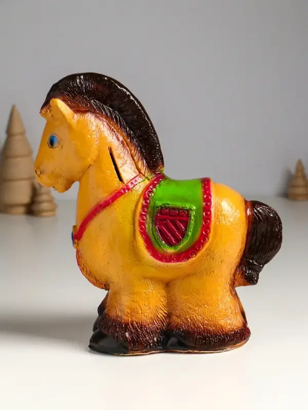 Копилка для денег «Лошадка пони», гипс, 23×20×10.5 см, коричневый Копилка для денег «Лошадка пони», гипс, 23×20×10.5 см, коричневый