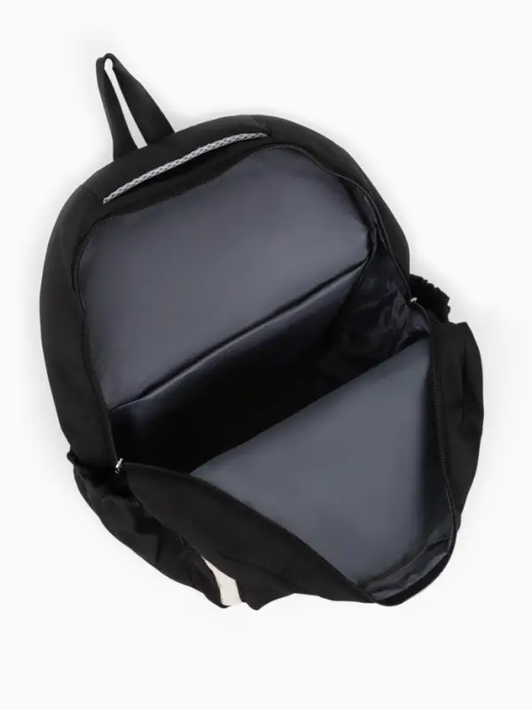 Рюкзак школьный, с пеналом, 2 отделения, 3 кармана, 31&times;14&times;44 см, чёрный